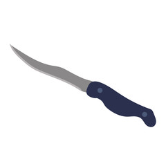 Steack steel knife. Kitchen utensil. Abstract design. Vector illustration