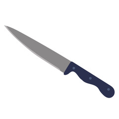 Utility steel knife. Kitchen utensil. Abstract design. Vector illustration