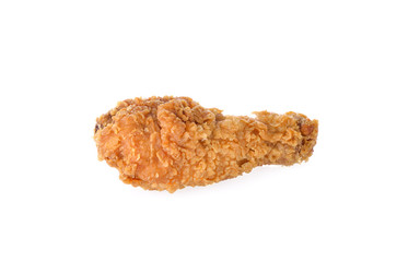fried chicken on white background
