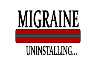 Progress Bar Uninstalling with the text: Migraine