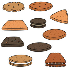 vector set of cookies and biscuits