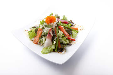sushi  japanese food isolated  White background
