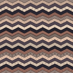 Geometric multicolor chevron or zig zag, seamless tribal pattern