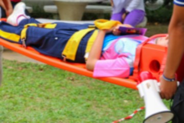 blur focus physician readiness  stretcher medical equipment 