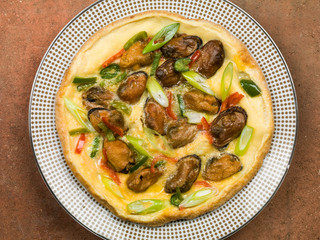 Thai Style Mussel Breakfast Omelette