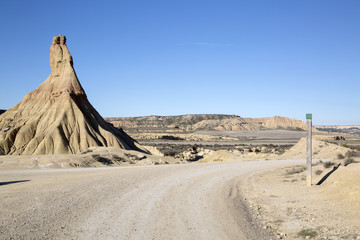 Peak at Bardenas Reales Park; Navarre