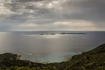 Obraz premium View along the coastal road - Villasimius - Sardinia - Italy