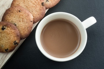 Coffee and Cookies on table.