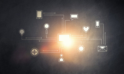 Remote data exchange . Mixed media