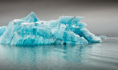 Jokulsarlon, Iceland - ice calved from the jokulsarlon glacier m