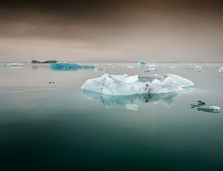 Jokulsarlon, Iceland - ice calved from the jokulsarlon glacier m