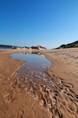 Low tide on the beach of Los Caños de Meca, on the coast of the province of Cadiz, Spain