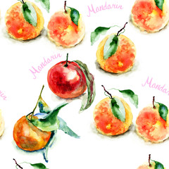 Watercolor illustration of Oranges