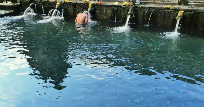 Temple Pura Gunung Kawi Sebatu or Holy Water Spring Temple in Ubud Bali Indonesia