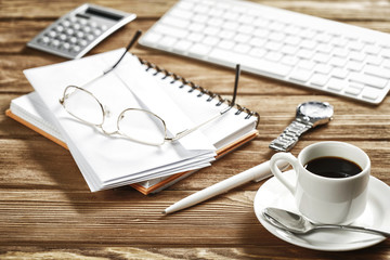 Business still life concept . Mixed media