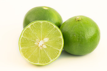fresh lime isolated on a white background