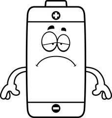 Sad Cartoon Battery