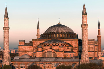 Obraz premium Hagia Sophia at sunset 