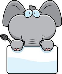 Cartoon Elephant Sign