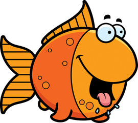 Hungry Cartoon Goldfish
