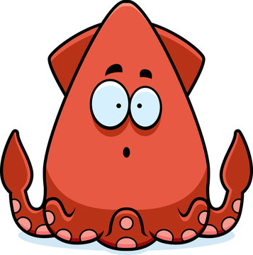 Surprised Cartoon Squid
