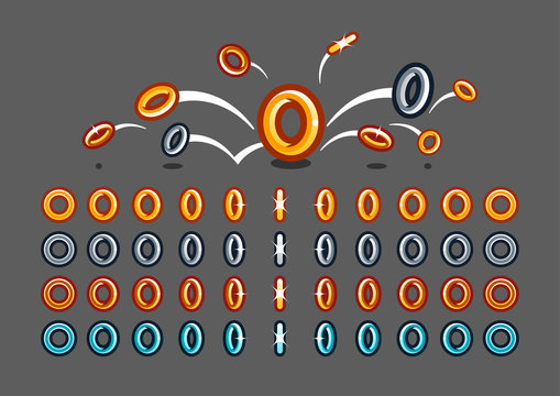 Animated rotating rings