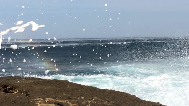 Sturm mit hohen Wellen auf Teneriffa
