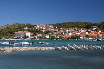 Trogir breakwater in Croatia