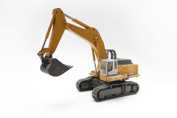 excavator toy close up