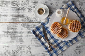 Breakfast with Viennese wafers