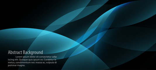 abstract blue line wave background - 133920339