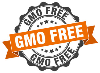 gmo free stamp. sign. seal