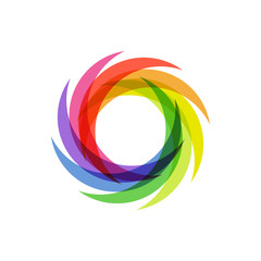 Colorful Overlapping Abstract Symbol