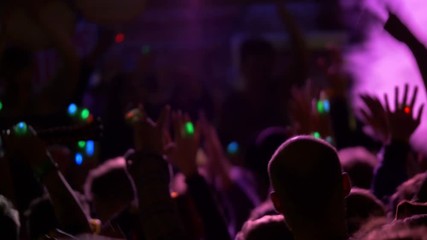 4K dancing crowd at party