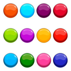 Big set of shiny vector button