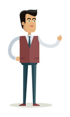 Man Character Vector Illustration in Flat Design