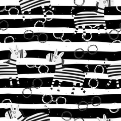 Cartoon zebra Seamless pattern © iryna_boiko