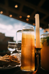 Sunlighting orange juice