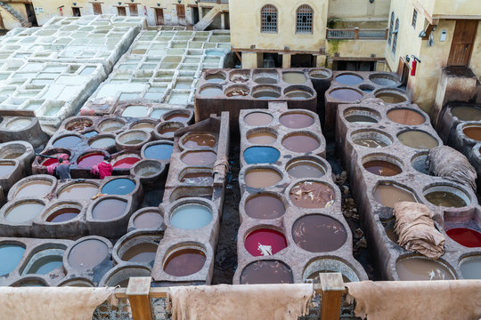 Tanneries of Fes - Morocco.