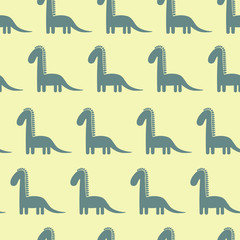 Dinosaur cute simple design linear illustration pattern