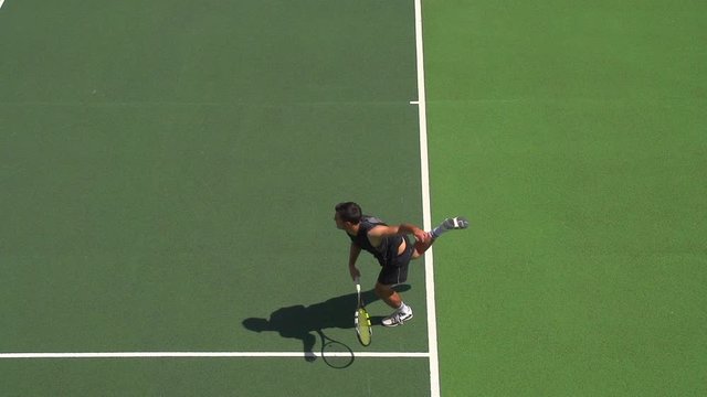 Tennis Player Serves and Celebrates Being No'1