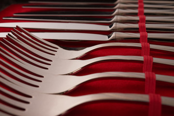 cutlery set in a case
