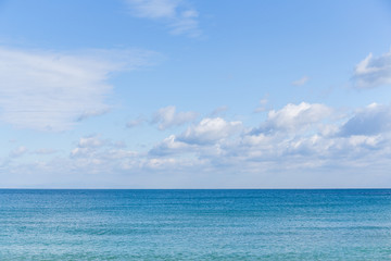 Sky and blue ocean