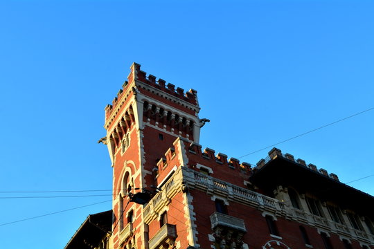 The medieval castle called "Cova" in Milan Gothic, Italy