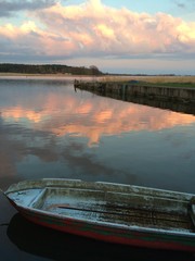 Fischerboot am Hafen von Usedom