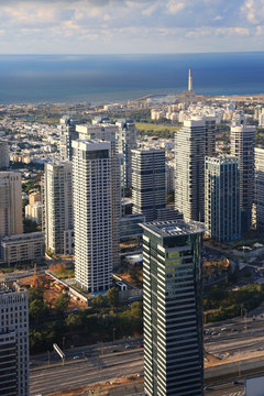 Panoramic view of Tel Aviv from the top