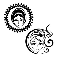 beautiful woman's face logo