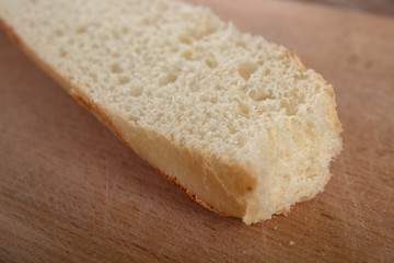 white bread on the wooden table