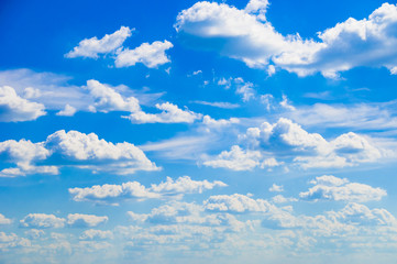 Cumulus clouds with blue sky