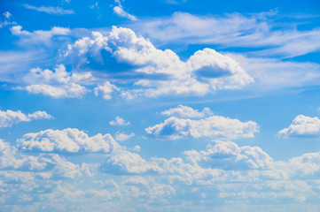 Cumulus clouds with blue sky